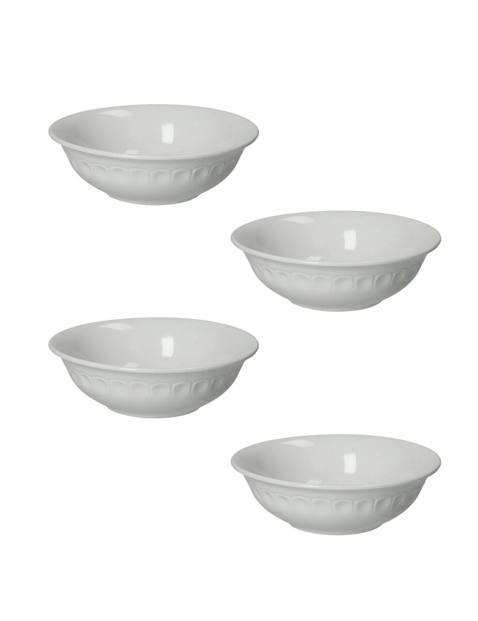 Set 4 boluri, Senzatempo, Brandani, D13x4 cm, portelan New Bone China - imagine 3